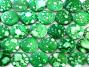 18-20mm Clover Green Speckled Shell Coin
